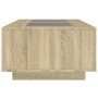 Mesa de centro con Infinity LED roble Sonoma 116x69x40 cm
