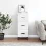 Hochglanzweißes Sperrholz-Sideboard 34,5 x 34 x 90 cm von vidaXL, Sideboards - Ref: Foro24-828606, Preis: 79,48 €, Rabatt: %