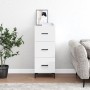 Hochglanzweißes Sperrholz-Sideboard 34,5 x 34 x 90 cm von vidaXL, Sideboards - Ref: Foro24-828606, Preis: 80,59 €, Rabatt: %