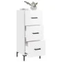 Hochglanzweißes Sperrholz-Sideboard 34,5 x 34 x 90 cm von vidaXL, Sideboards - Ref: Foro24-828606, Preis: 79,48 €, Rabatt: %