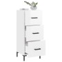 Hochglanzweißes Sperrholz-Sideboard 34,5 x 34 x 90 cm von vidaXL, Sideboards - Ref: Foro24-828606, Preis: 80,59 €, Rabatt: %