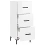 Hochglanzweißes Sperrholz-Sideboard 34,5 x 34 x 90 cm von vidaXL, Sideboards - Ref: Foro24-828606, Preis: 79,48 €, Rabatt: %