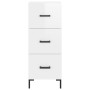 Hochglanzweißes Sperrholz-Sideboard 34,5 x 34 x 90 cm von vidaXL, Sideboards - Ref: Foro24-828606, Preis: 80,59 €, Rabatt: %