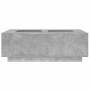 Mesa de centro con Infinity LED gris hormigón 116x69x40 cm