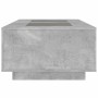 Mesa de centro con Infinity LED gris hormigón 116x69x40 cm