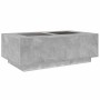 Mesa de centro con Infinity LED gris hormigón 116x69x40 cm