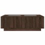Mesa de centro con Infinity LED marrón roble 116x69x40 cm