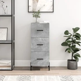Betongraues Sperrholz-Sideboard 34,5 x 34 x 90 cm von vidaXL, Sideboards - Ref: Foro24-828616, Preis: 76,77 €, Rabatt: %
