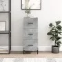 Betongraues Sperrholz-Sideboard 34,5 x 34 x 90 cm von vidaXL, Sideboards - Ref: Foro24-828616, Preis: 76,77 €, Rabatt: %