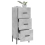 Betongraues Sperrholz-Sideboard 34,5 x 34 x 90 cm von vidaXL, Sideboards - Ref: Foro24-828616, Preis: 77,74 €, Rabatt: %