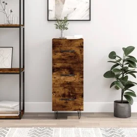Sideboard aus geräuchertem Eichenholzwerkstoff, 34,5 x 34 x 90 cm von vidaXL, Sideboards - Ref: Foro24-828601, Preis: 65,91 €...