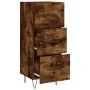 Smoked oak engineered wood sideboard 34.5x34x90 cm by vidaXL, Sideboards - Ref: Foro24-828601, Price: 65,91 €, Discount: %