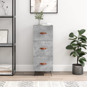 Gray concrete plywood sideboard 34.5x34x90 cm by vidaXL, Sideboards - Ref: Foro24-828576, Price: 68,67 €, Discount: %
