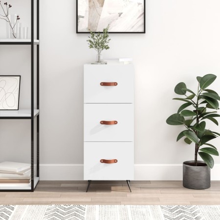 Sideboard aus glänzendem weißem Sperrholz 34,5x34x90 cm von vidaXL, Sideboards - Ref: Foro24-828574, Preis: 75,29 €, Rabatt: %