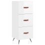 Sideboard aus glänzendem weißem Sperrholz 34,5x34x90 cm von vidaXL, Sideboards - Ref: Foro24-828574, Preis: 75,29 €, Rabatt: %