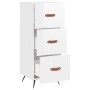 Sideboard aus glänzendem weißem Sperrholz 34,5x34x90 cm von vidaXL, Sideboards - Ref: Foro24-828574, Preis: 75,29 €, Rabatt: %