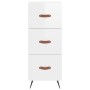 Sideboard aus glänzendem weißem Sperrholz 34,5x34x90 cm von vidaXL, Sideboards - Ref: Foro24-828574, Preis: 75,29 €, Rabatt: %