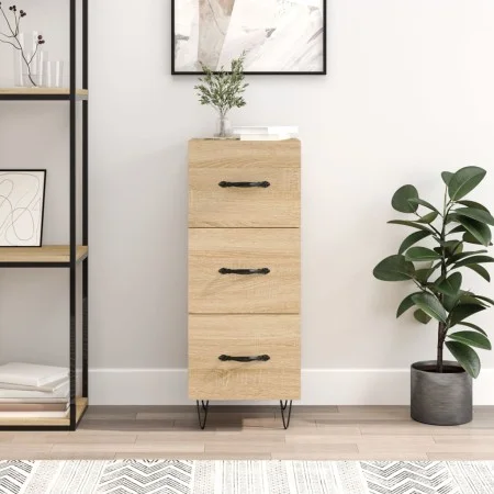 Aparador madera contrachapada color roble Sonoma 34,5x34x90 cm de vidaXL, Aparadores - Ref: Foro24-828599, Precio: 67,17 €, D...