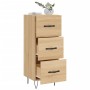 Sideboard aus Sonoma-Eichensperrholz, 34,5 x 34 x 90 cm von vidaXL, Sideboards - Ref: Foro24-828599, Preis: 67,92 €, Rabatt: %