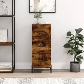 Smoked oak engineered wood sideboard 34.5x34x90 cm by vidaXL, Sideboards - Ref: Foro24-828617, Price: 76,87 €, Discount: %