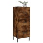 Sideboard aus geräuchertem Eichenholzwerkstoff, 34,5 x 34 x 90 cm von vidaXL, Sideboards - Ref: Foro24-828617, Preis: 77,84 €...