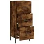 Smoked oak engineered wood sideboard 34.5x34x90 cm by vidaXL, Sideboards - Ref: Foro24-828617, Price: 76,87 €, Discount: %