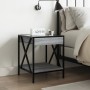 Mesa de centro con Infinity LED gris Sonoma 40x40x49 cm