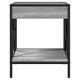 Mesa de centro con Infinity LED gris Sonoma 40x40x49 cm