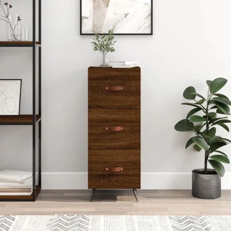 Oak brown engineered wood sideboard 34.5x34x90 cm by vidaXL, Sideboards - Ref: Foro24-828579, Price: 69,85 €, Discount: %