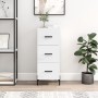 Aparador de madera contrachapada blanco brillante 34,5x34x90 cm de vidaXL, Aparadores - Ref: Foro24-828614, Precio: 85,95 €