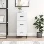 Glossy white plywood sideboard 34.5x34x90 cm by vidaXL, Sideboards - Ref: Foro24-828614, Price: 84,94 €, Discount: %