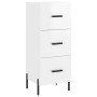 Aparador de madera contrachapada blanco brillante 34,5x34x90 cm de vidaXL, Aparadores - Ref: Foro24-828614, Precio: 85,95 €