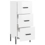 Aparador de madera contrachapada blanco brillante 34,5x34x90 cm de vidaXL, Aparadores - Ref: Foro24-828614, Precio: 85,95 €