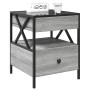 Mesa de centro con Infinity LED gris Sonoma 40x40x51 cm