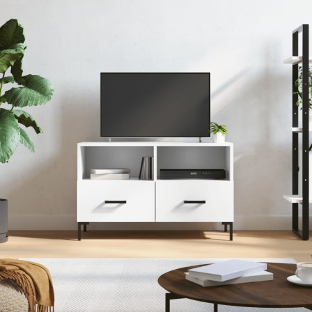 Mueble para TV madera contrachapada blanco 80x36x50 cm de vidaXL, Muebles TV - Ref: Foro24-828972, Precio: 68,62 €, Descuento: %