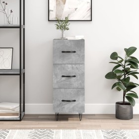 Betongraues Sperrholz-Sideboard 34,5 x 34 x 90 cm von vidaXL, Sideboards - Ref: Foro24-828600, Preis: 66,85 €, Rabatt: %