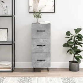 Betongraues Sperrholz-Sideboard 34,5 x 34 x 90 cm von vidaXL, Sideboards - Ref: Foro24-828600, Preis: 66,03 €, Rabatt: %