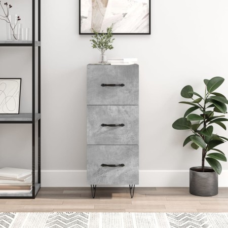 Concrete gray plywood sideboard 34.5x34x90 cm by vidaXL, Sideboards - Ref: Foro24-828600, Price: 66,85 €, Discount: %