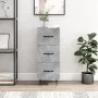 Betongraues Sperrholz-Sideboard 34,5 x 34 x 90 cm von vidaXL, Sideboards - Ref: Foro24-828600, Preis: 66,03 €, Rabatt: %
