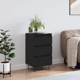Engineered wood black sideboard 40x35x70 cm by vidaXL, Sideboards - Ref: Foro24-831093, Price: 73,74 €, Discount: %