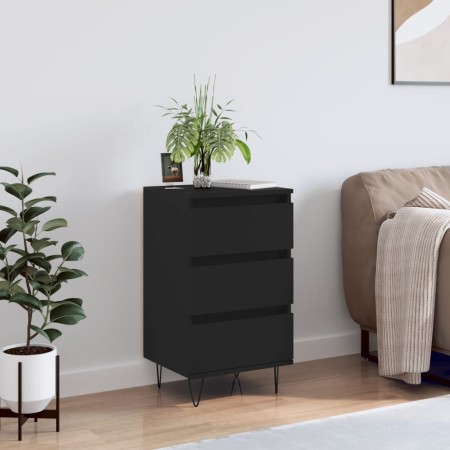Sideboard aus schwarzem Holzwerkstoff 40x35x70 cm von vidaXL, Sideboards - Ref: Foro24-831093, Preis: 74,92 €, Rabatt: %