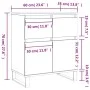 Aparador de madera contrachapada gris hormigón 60x35x70 cm de vidaXL, Aparadores - Ref: Foro24-831128, Precio: 82,18 €, Descu...