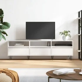 Weißer TV-Schrank aus Sperrholz, 150 x 30 x 44,5 cm von vidaXL, TV-Möbel - Ref: Foro24-831276, Preis: 85,99 €, Rabatt: %