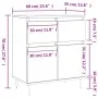 Aparador de madera contrachapada gris Sonoma 60x35x70 cm de vidaXL, Aparadores - Ref: Foro24-831114, Precio: 67,03 €, Descuen...