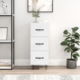 Glossy white plywood sideboard 34.5x34x90 cm by vidaXL, Sideboards - Ref: Foro24-828598, Price: 72,24 €, Discount: %