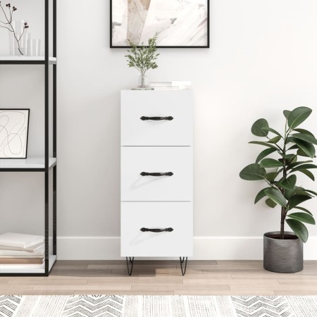 Aparador de madera contrachapada blanco brillante 34,5x34x90 cm de vidaXL, Aparadores - Ref: Foro24-828598, Precio: 73,08 €, ...