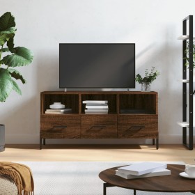 Oak brown engineered wood TV cabinet 102x36x50 cm by vidaXL, TV Furniture - Ref: Foro24-829051, Price: 61,52 €, Discount: %
