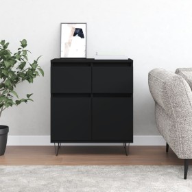 Aparador de madera contrachapada negro 60x35x70 cm de vidaXL, Aparadores - Ref: Foro24-831117, Precio: 85,83 €, Descuento: %