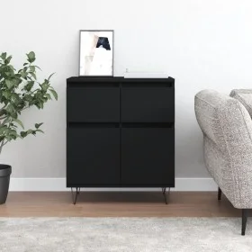 Schwarzes Sperrholz-Sideboard 60x35x70 cm von vidaXL, Sideboards - Ref: Foro24-831117, Preis: 84,47 €, Rabatt: %
