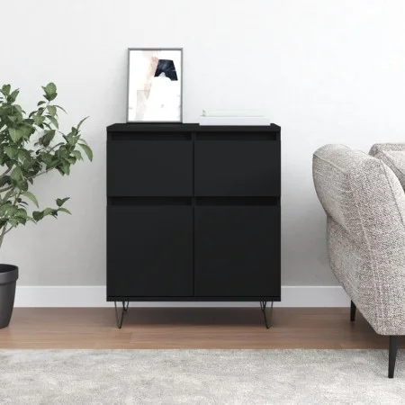 Schwarzes Sperrholz-Sideboard 60x35x70 cm von vidaXL, Sideboards - Ref: Foro24-831117, Preis: 84,47 €, Rabatt: %